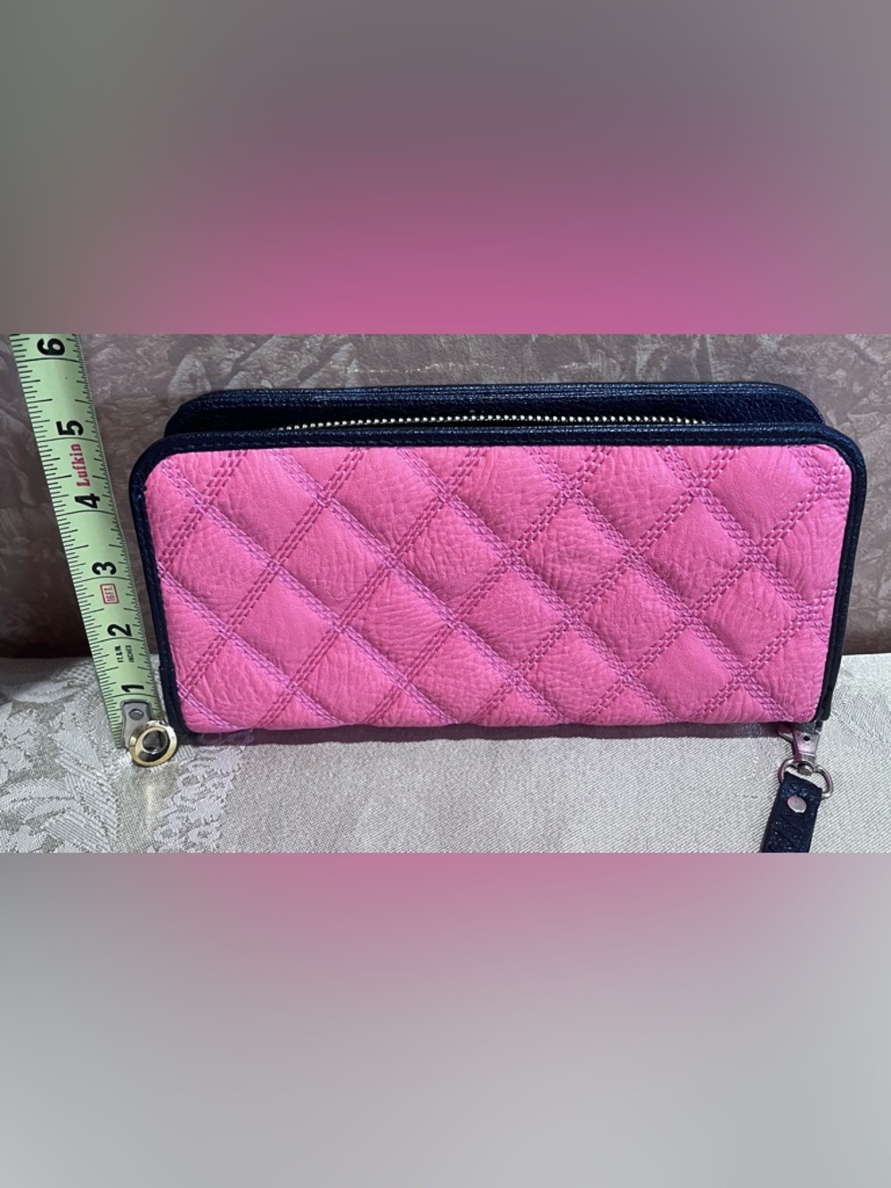Orange Quilted Wristlet Clutch - Picture 8 of 8